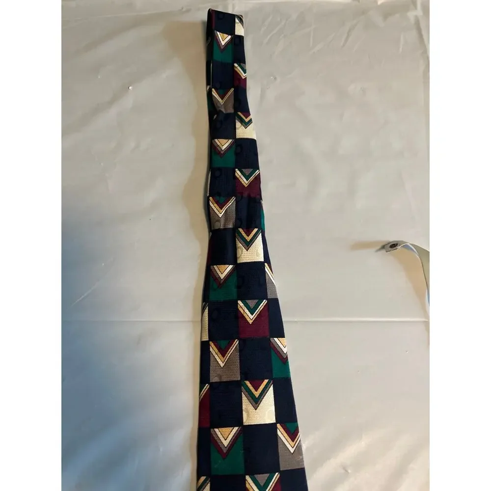 Vintage Robert Talbott | Talbott Studio Carmel Valley  Geometric Print Silk Tie - Picture 4 of 6